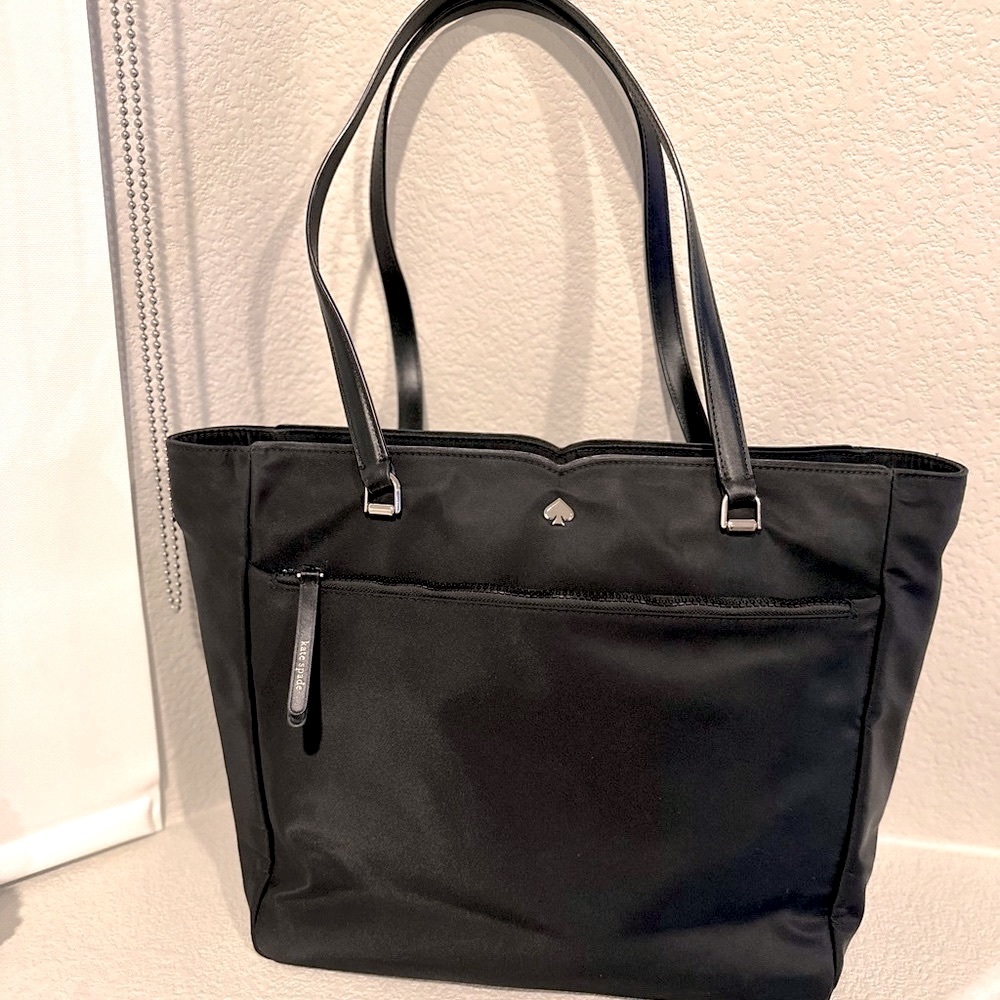 Kate Spade ♠️ large black nylon tote